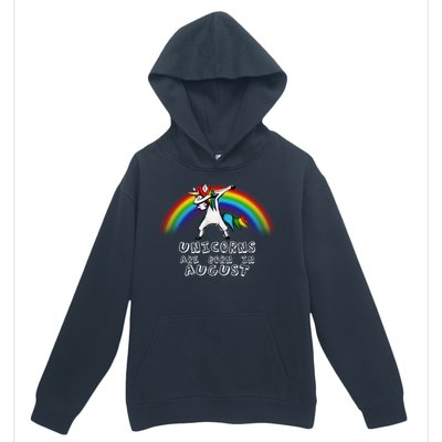 Unicorns are Born in August Birthday Urban Pullover Hoodie