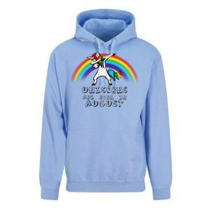 Unicorns are Born in August Birthday Unisex Surf Hoodie