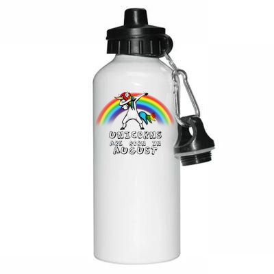 Unicorns are Born in August Birthday Aluminum Water Bottle