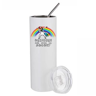 Unicorns are Born in August Birthday Stainless Steel Tumbler