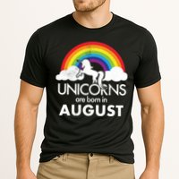 Unicorns Are Born In August Rainbow Retro Performance Shirt