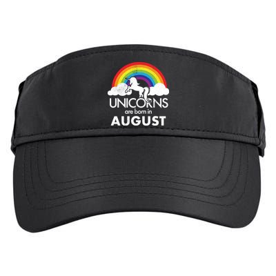 Unicorns Are Born In August Rainbow Retro Adult Drive Performance Visor