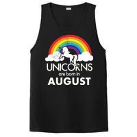 Unicorns Are Born In August Rainbow Retro PosiCharge Competitor Tank