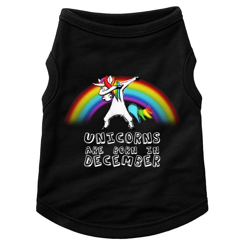 Unicorns Are Born In December Doggie Tank