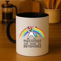 Unicorns Are Born In December Mug