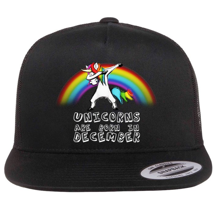 Unicorns Are Born In December Flatbill Hat