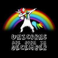 Unicorns Are Born In December Flatbill Hat