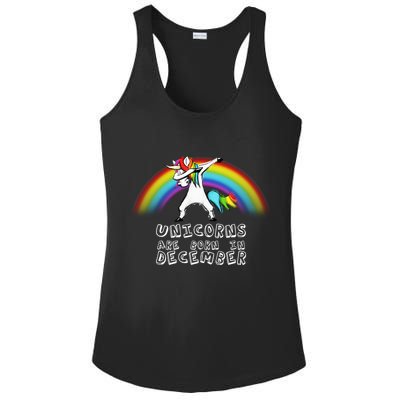 Unicorns Are Born In December Ladies PosiCharge Competitor Racerback Tank