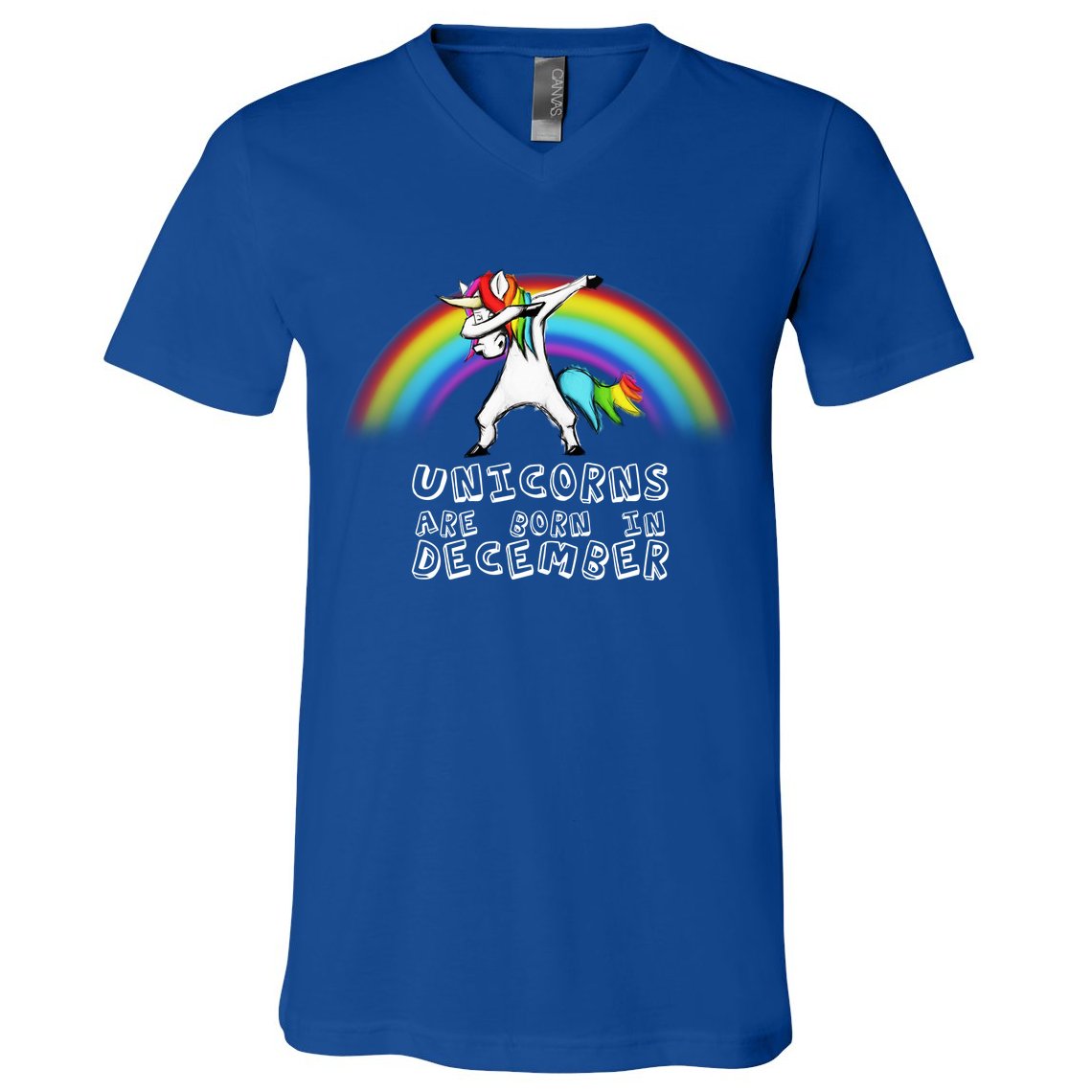 Unicorns Are Born In December V-Neck T-Shirt