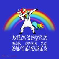 Unicorns Are Born In December Button