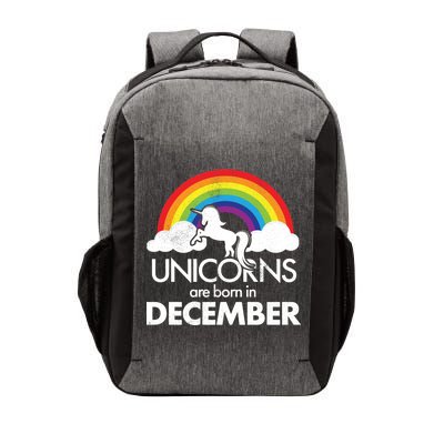 Unicorns Are Born In December Rainbow Retro Vector Backpack