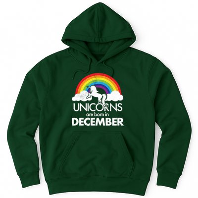 Unicorns Are Born In December Rainbow Retro Hoodie