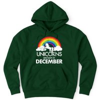 Unicorns Are Born In December Rainbow Retro Hoodie