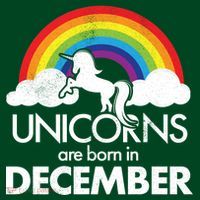 Unicorns Are Born In December Rainbow Retro Apron