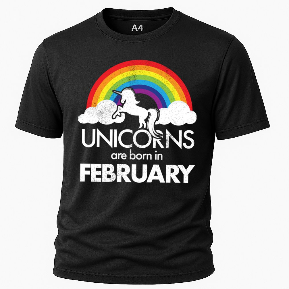 Unicorns Are Born in February  Cooling Performance Crew T-Shirt
