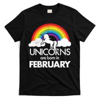 Unicorns Are Born in February  T-Shirt