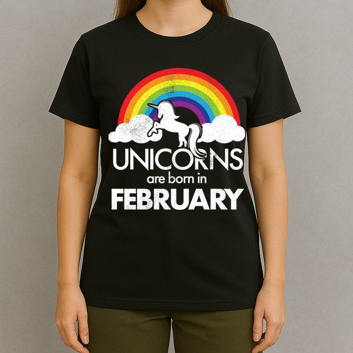 Unicorns Are Born in February  T-Shirt