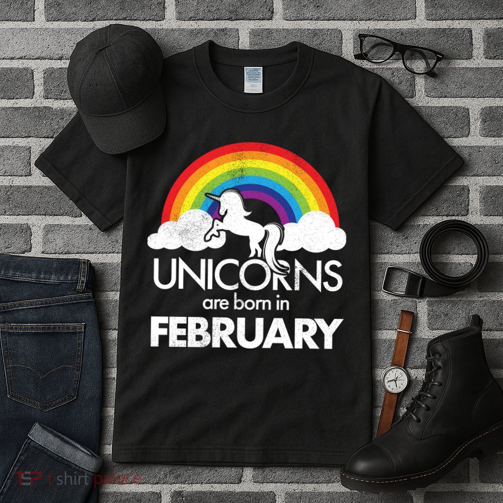 Unicorns Are Born in February  Tall T-Shirt