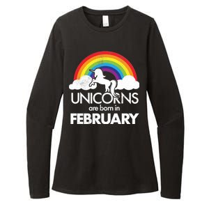 Unicorns Are Born in February  Womens CVC Long Sleeve Shirt