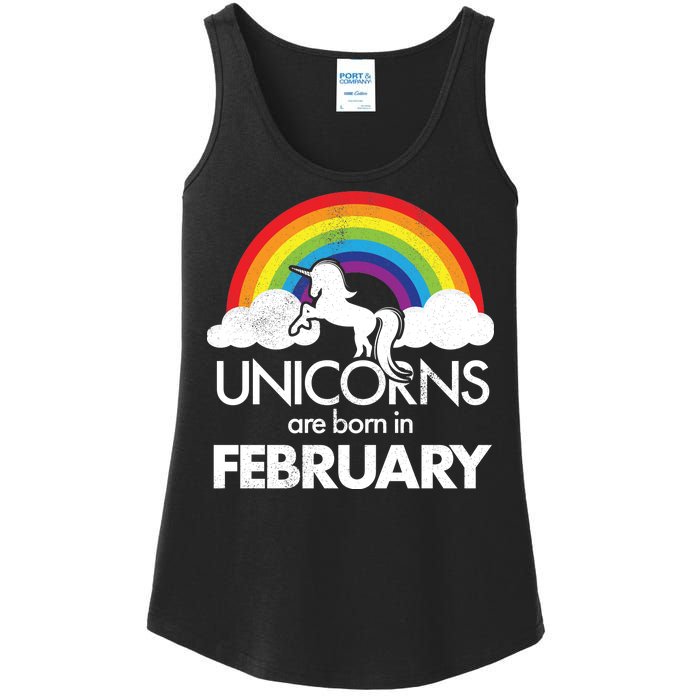 Unicorns Are Born in February  Ladies Essential Tank