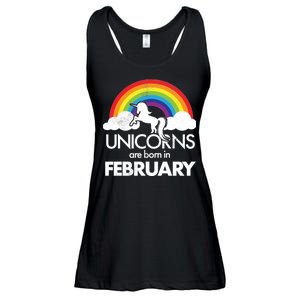 Unicorns Are Born in February  Ladies Essential Flowy Tank