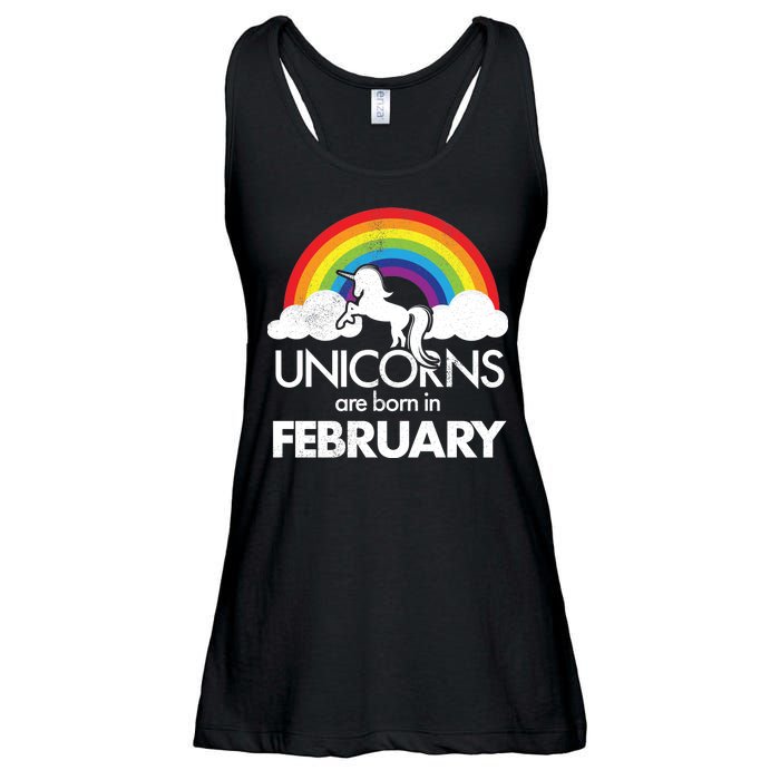 Unicorns Are Born in February  Ladies Essential Flowy Tank