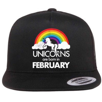 Unicorns Are Born in February  Flatbill Hat