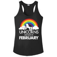 Unicorns Are Born in February  Ladies PosiCharge Competitor Racerback Tank