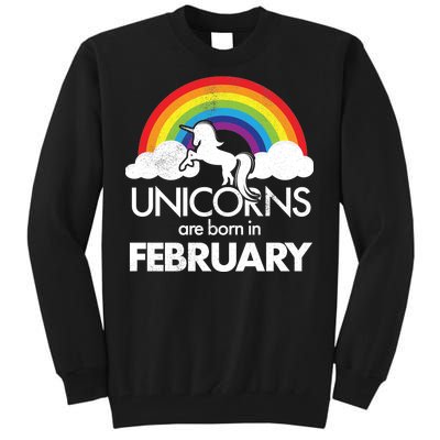 Unicorns Are Born in February  Tall Sweatshirt