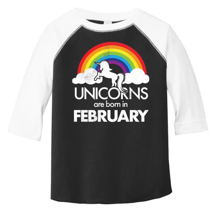 Unicorns Are Born in February  Toddler Fine Jersey T-Shirt