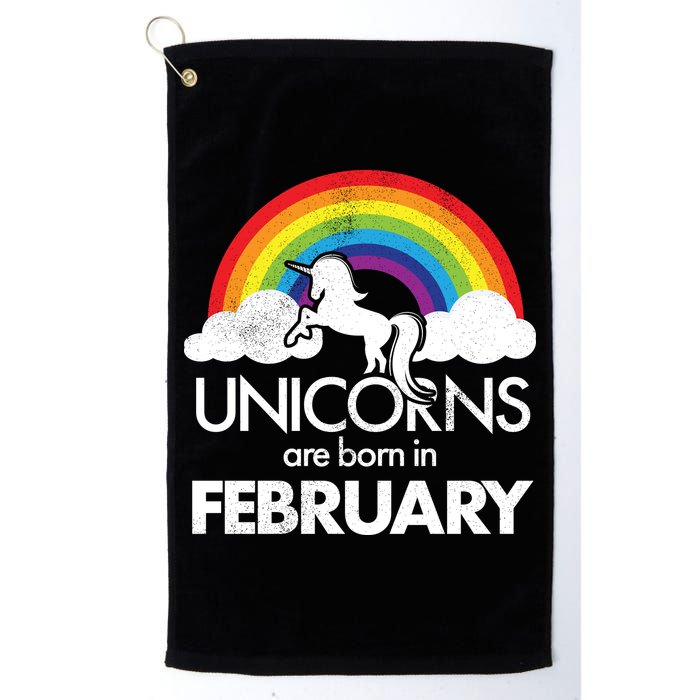 Unicorns Are Born in February  Golf Towel