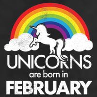 Unicorns Are Born in February  Golf Towel