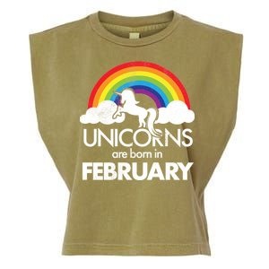 Unicorns Are Born in February  Garment-Dyed Women's Muscle Tee