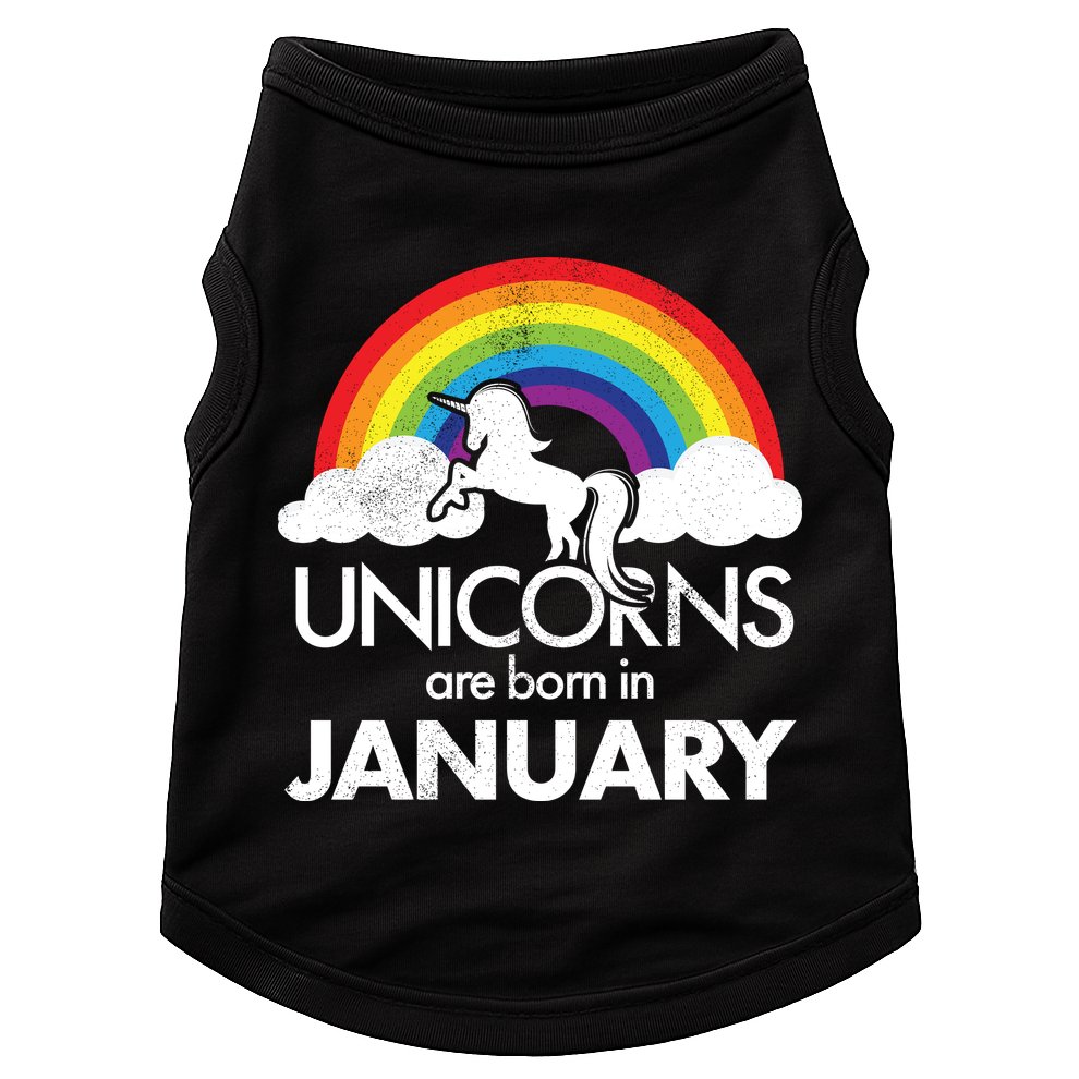 Unicorns Are Born in January Doggie Tank
