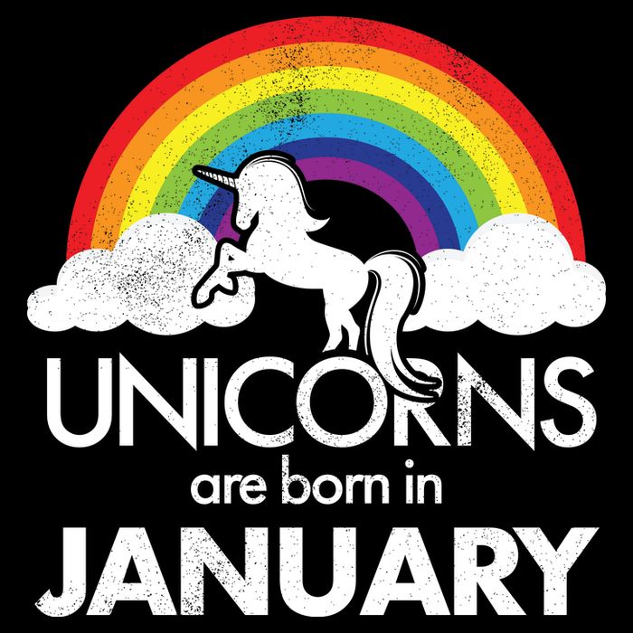 Unicorns Are Born in January Flatbill Hat