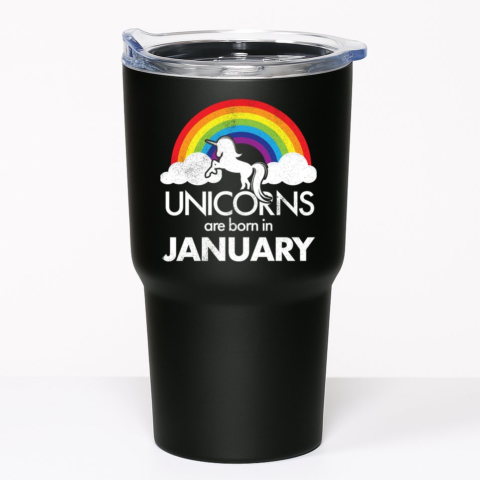 Unicorns Are Born in January Tumbler