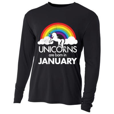 Unicorns Are Born in January Cooling Performance Long Sleeve Crew