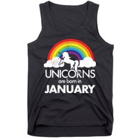Unicorns Are Born in January Tank Top