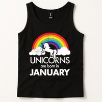 Unicorns Are Born in January Tank Top