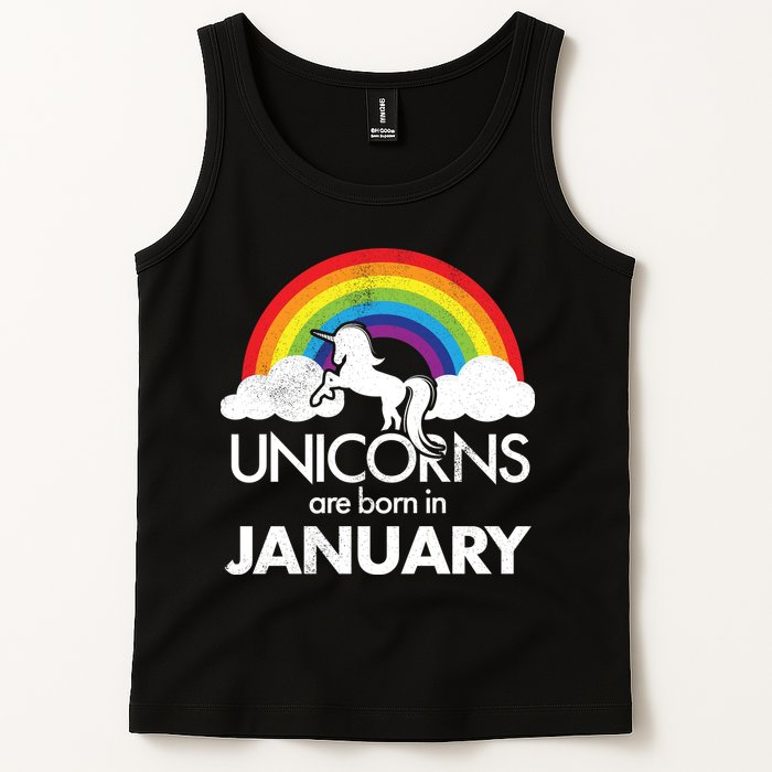 Unicorns Are Born in January Tank Top