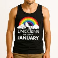 Unicorns Are Born in January Tank Top