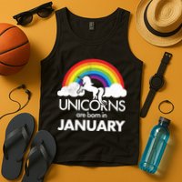 Unicorns Are Born in January Tank Top