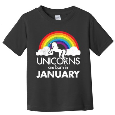 Unicorns Are Born in January Toddler T-Shirt