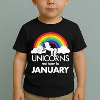 Unicorns Are Born in January Toddler T-Shirt