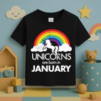Unicorns Are Born in January Toddler T-Shirt