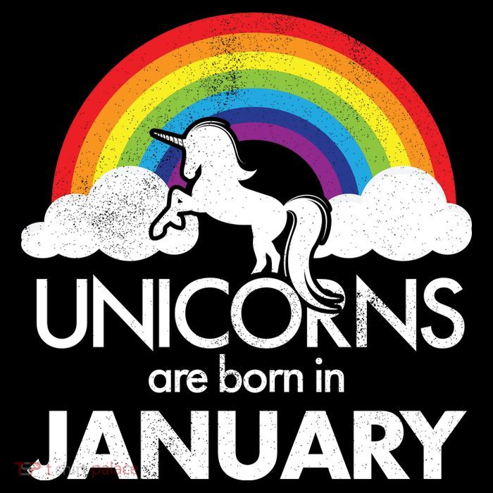 Unicorns Are Born in January Women's V-Neck T-Shirt
