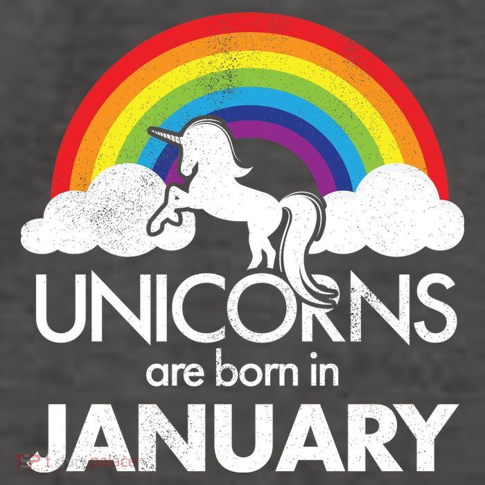Unicorns Are Born in January Vector Backpack
