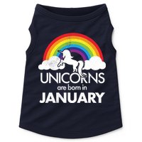Unicorns Are Born In January Doggie Tank