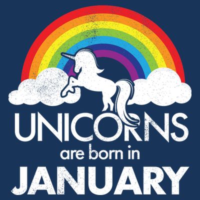 Unicorns Are Born In January T-Shirt