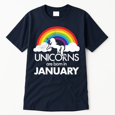 Unicorns Are Born In January Tall T-Shirt